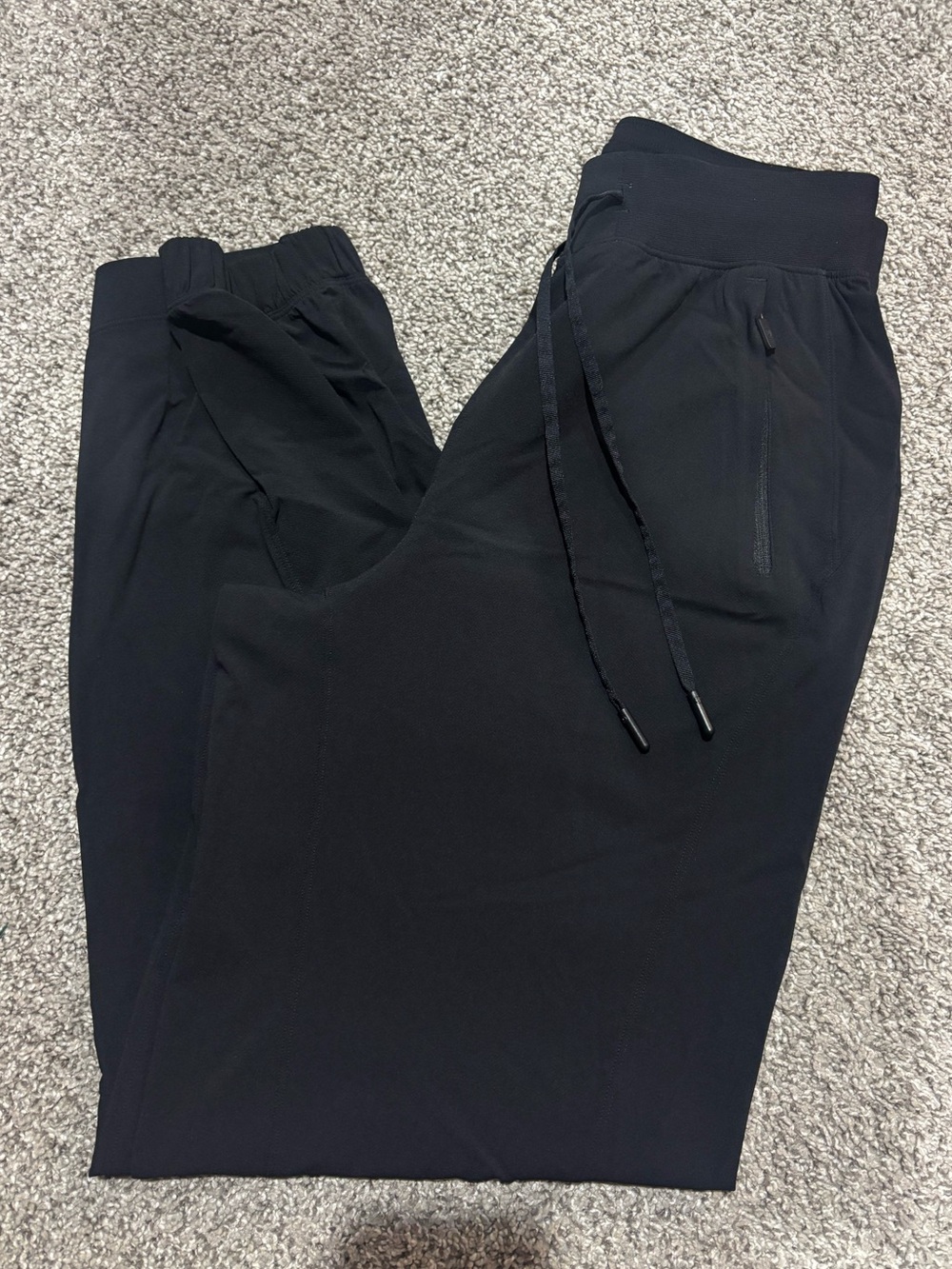 lululemon athletica Men's Black Jogger Pants with Drawstring